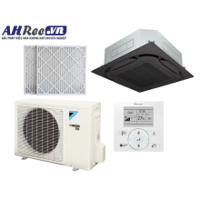 Daikin Air conditioner ceiling cassette Inverter High COP –  2.5HP - FCF60CVM/RZF60DVM + BRC1E63 + BYCQ125EAK + BAF552A160 (1phase, wire controller, Black panel, filter PM2.5-Merv 8)