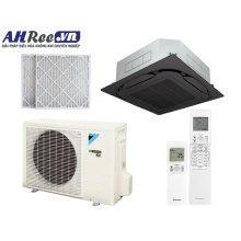 Daikin Air conditioner ceiling cassette Inverter High COP – 2HP - FCF50CVM/RZF50DVM + BRC7M635K + BYCQ125EAK + BAF552A160 (1phase, wireless controller, Black panel, filter PM2.5-Merv 8)