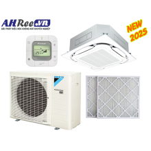 Daikin Air Conditioner Ceiling Cassette - Inverter 4HP - FCFC100DVM/RZFC100EVM(EY1) + BRC2E61 + BYCQ125EAF8 + BAF552A160 ( 1phase/3phase, Wire controller, filter PM2.5-Merv 8)