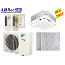Daikin Air Conditioner Ceiling Cassette - Inverter 3HP - FCFC71DVM/RZFC71EVM(EY1) + BRC7F635F9 + BYCQ125EAF8 + BAF552A160 ( 1phase/3phase, Wireless controller, filter PM2.5-Merv 8)