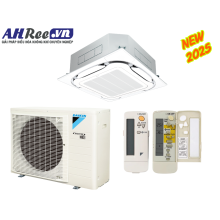 Daikin Air Conditioner Ceiling Cassette - Inverter 4HP - FCFC100DVM/RZFC100EVM(EY1) + BRC7F635F9 + BYCQ125EAF8 (1phase/3phase, Wireless controller)