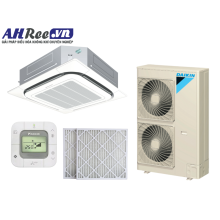 Ceiling mounted cassette Daikin - 5.5HP - FCNQ48MV1/RNQ48MY1 + BRC2E61+BYCP125K-W18 + BAF552A160 ( 3pha, Wire controller, filter PM2.5-Merv 8)