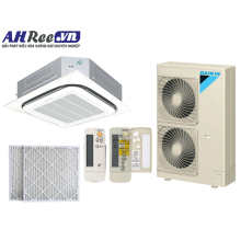 Ceiling mounted cassette Daikin - 5HP - FCNQ42MV1/RNQ42MY1 + BRC7F633F9+BYCP125K-W18 +BAF552A160 ( 3pha, Wireless controller, filter PM2.5-Merv 8)