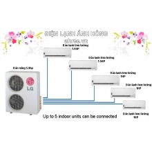 Multi LG 5.5HP - A5UQ48GFA0 + (03)AMNQ09GSJA0 + (02) AMNQ12GSJA0 Indoor unit Wall mounted