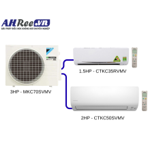 Multi-S Daikin Combo - Inverter 3HP - MKC70SVMV + CTKC35RVMV + CTKC50SVMV