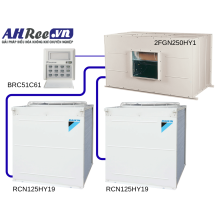 Máy lạnh Daikin giấu trần ống gió - Non-inverter 25HP - 2FGN250HY1/RCN125HY19x2 ( 3pha, remote dây, không bơm nước, không gas R410A)