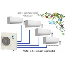 Cụm máy lạnh Multi Daikin 5HP - 5MKM100RVMV+CTKM25RVMV (4 cái) DL Treo tường