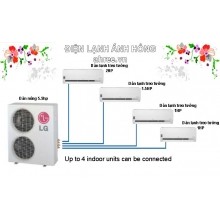 Cụm máy lạnh Multi LG 5.5HP - A5UQ48GFA0 + (02)AMNQ09GSJA0 + (01) AMNQ12GSJA0 + (01) AMNQ18GSKA0  (D