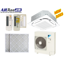Máy lạnh Daikin Âm trần cassette Inverter cao cấp 5.5HP - FCFC140DVM/RZFC140EY1 + BRC7F635F9 + BYCQ125EAF8 + BAF552A160 ( 3pha, remote không dây, Lọc bụi PM2.5-Merv 8)
