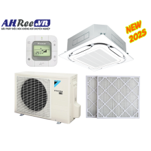 Máy lạnh Daikin Âm trần cassette Inverter 2.5H - FCFC60DVM/RZFC60EVM + BRC2E61 + BYCQ125EAF8 + BAF552A160 ( 1pha, remote dây, Lọc bụi PM2.5-Merv 8)