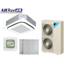 Máy lạnh Daikin Âm trần cassette - Không Inverter 5HP - FCNQ42MV1/RNQ42MY1 + BRC2E61+BYCP125K-W18 + BAF552A160 ( 3pha, remote dây, Lọc bụi PM2.5-Merv 8)