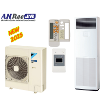Máy lạnh Daikin tủ đứng đặt sàn - Inverter 5HP - FVA125AMVM/RZF125DYM + BRC4C66 (3pha, remote không dây)