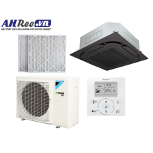 Daikin Air conditioner ceiling cassette Inverter High COP – 3HP - FCF71CVM/RZF71DYM + BRC1E63 + BYCQ125EAK + BAF552A160 (3phase, wire controller, Black panel, filter PM2.5-Merv 8)