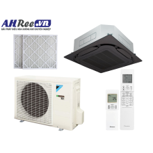 Máy lạnh Daikin Âm trần cassette Inverter cao cấp 3HP - FCF71CVM/RZF71DVM + BRC7M635K + BYCQ125EAK + BAF552A160 (1pha, remote không dây, mặt nạ đen, Lọc bụi PM2.5-Merv 8)