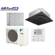 Máy lạnh Daikin Âm trần cassette Inverter cao cấp 3HP - FCF71CVM/RZF71DYM + BRC1E63 + BYCQ125EAK + BAF552A160 (3pha, remote dây, mặt nạ đen, Lọc bụi PM2.5-Merv 8)