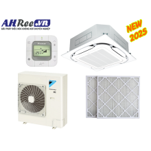Máy lạnh Daikin Âm trần cassette Inverter 5HP - FCFC125DVM/RZFC125EY1 + BRC2E61 + BYCQ125EAF8 + BAF552A1600 ( 3pha, remote dây, Lọc bụi PM2.5-Merv 8)