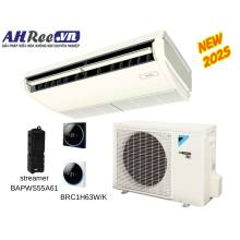 Máy lạnh Daikin áp trần - Inverter cao cấp Streamer 2HP - FHA50DVMV/RZF50DVM + BAPWS55A61 + BRC1H63W/K (1pha, remote dây thời trang trắng / đen + khử mùi Streamer)